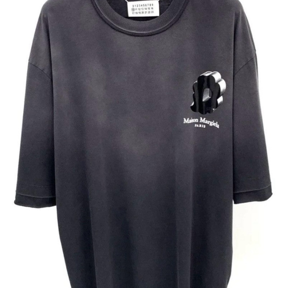Maison Martin Margiela Charcoal Tee with Logo